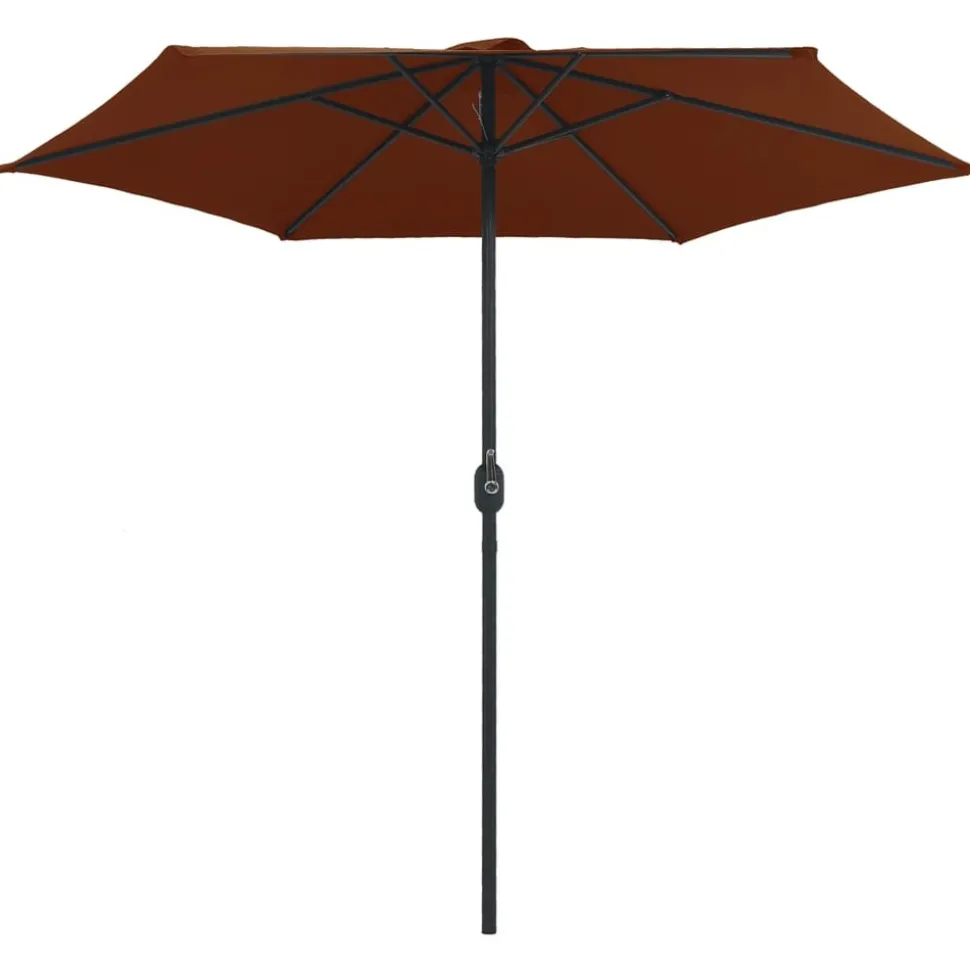MAISON EXCLUSIVE - Parasol de jardin et mât en aluminium 270x246 cm terre cuite