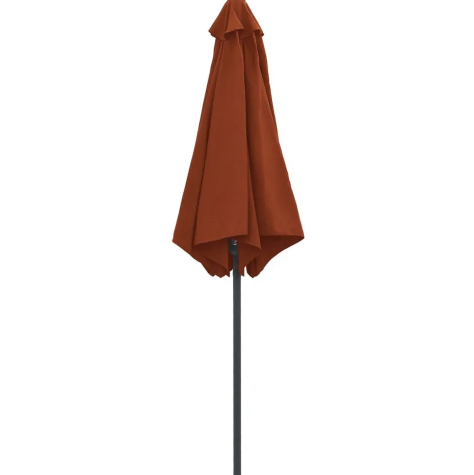 MAISON EXCLUSIVE - Parasol de jardin et mât en aluminium 270x246 cm terre cuite