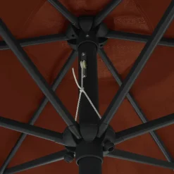 MAISON EXCLUSIVE - Parasol de jardin et mât en aluminium 270x246 cm terre cuite