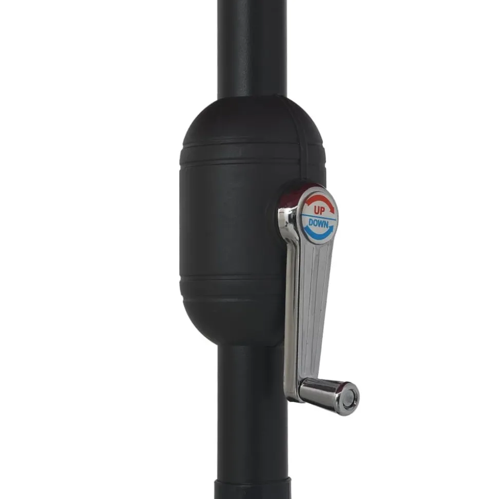 MAISON EXCLUSIVE - Parasol de jardin avec mât en métal 390 cm noir