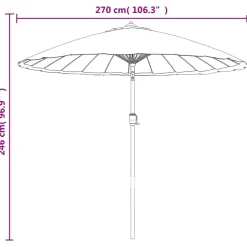MAISON EXCLUSIVE - Parasol d'extérieur avec mât en aluminium 270 cm vert