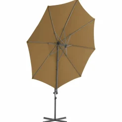 MAISON EXCLUSIVE - Parasol de jardin en porte-à-faux avec mât en acier taupe