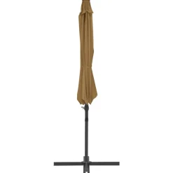 MAISON EXCLUSIVE - Parasol de jardin en porte-à-faux avec mât en acier taupe