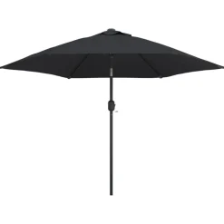 MAISON EXCLUSIVE - Parasol d'extérieur avec lumières led et mât en acier noir