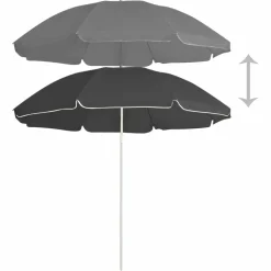 MAISON EXCLUSIVE - Parasol de jardin avec mât en acier anthracite 180 cm
