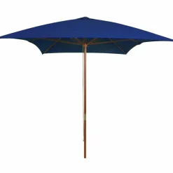 MAISON EXCLUSIVE - Parasol de jardin avec mât en bois bleu 200x300 cm
