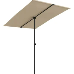 MAISON EXCLUSIVE - Parasol de jardin avec mât en aluminium 2x1,5 m taupe