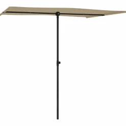 MAISON EXCLUSIVE - Parasol de jardin avec mât en aluminium 2x1,5 m taupe