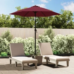 MAISON EXCLUSIVE - Parasol bordeaux 200x224 cm aluminium