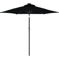MAISON EXCLUSIVE - Parasol de jardin avec mât en acier noir 225x225x212 cm