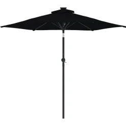 MAISON EXCLUSIVE - Parasol de jardin avec mât en acier noir 225x225x212 cm