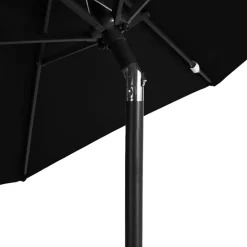 MAISON EXCLUSIVE - Parasol de jardin avec mât en acier noir 225x225x212 cm