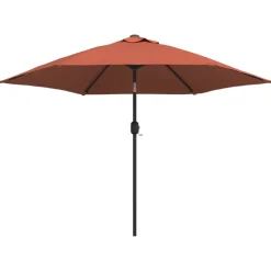 MAISON EXCLUSIVE - Parasol de jardin avec mât en métal terre cuite 300 cm