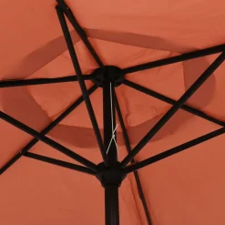 MAISON EXCLUSIVE - Parasol de jardin avec mât en métal terre cuite 300 cm