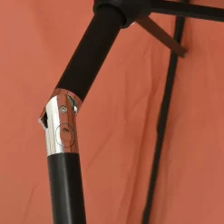 MAISON EXCLUSIVE - Parasol de jardin avec mât en métal terre cuite 300 cm