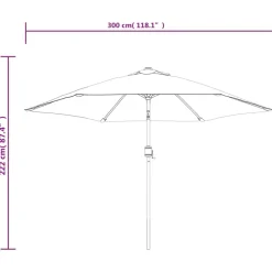MAISON EXCLUSIVE - Parasol de jardin avec mât en métal terre cuite 300 cm