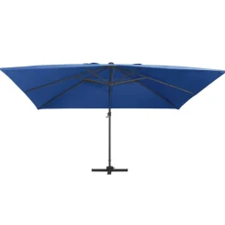 MAISON EXCLUSIVE - Parasol de jardin en porte-à-faux lumières led mât en aluminium