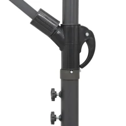 MAISON EXCLUSIVE - Parasol suspendu avec poteau en aluminium blanc 3 m