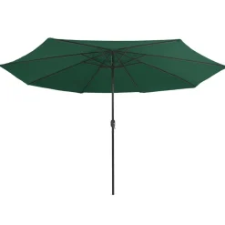 MAISON EXCLUSIVE - Parasol de jardin avec mât en métal 390 cm vert