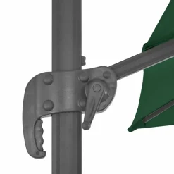 MAISON EXCLUSIVE - Parasol de jardin en porte-à-faux et poteau en aluminium vert
