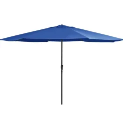 MAISON EXCLUSIVE - Parasol de jardin avec mât en métal 390 cm bleu azuré