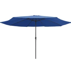 MAISON EXCLUSIVE - Parasol de jardin avec mât en métal 390 cm bleu azuré