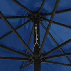 MAISON EXCLUSIVE - Parasol de jardin avec mât en métal 390 cm bleu azuré