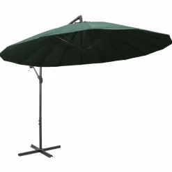 MAISON EXCLUSIVE - Parasol suspendu avec poteau en aluminium vert 3 m