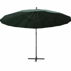 MAISON EXCLUSIVE - Parasol suspendu avec poteau en aluminium vert 3 m