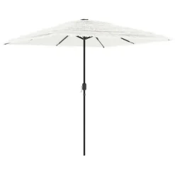 MAISON EXCLUSIVE - Parasol de jardin avec mât en acier blanc 248x248x248 cm