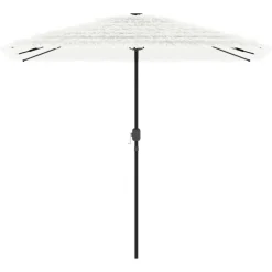 MAISON EXCLUSIVE - Parasol de jardin avec mât en acier blanc 248x248x248 cm
