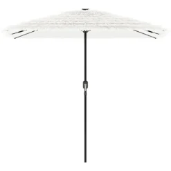 MAISON EXCLUSIVE - Parasol de jardin avec mât en acier blanc 248x248x248 cm