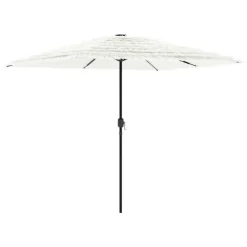 MAISON EXCLUSIVE - Parasol de jardin avec mât en acier blanc 248x248x248 cm