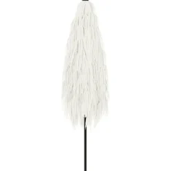 MAISON EXCLUSIVE - Parasol de jardin avec mât en acier blanc 248x248x248 cm