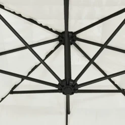 MAISON EXCLUSIVE - Parasol de jardin avec mât en acier blanc 248x248x248 cm