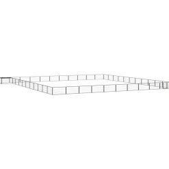 MAISON EXCLUSIVE - Parc pour chien 44panneaux noir 100x50cm acier enduit de poudre