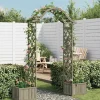 MAISON EXCLUSIVE - Pergola de jardin avec jardinière gris bois pin massif
