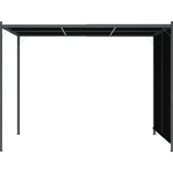 MAISON EXCLUSIVE - Pergola de jardin avec toit rétractable 3x3 m anthracite