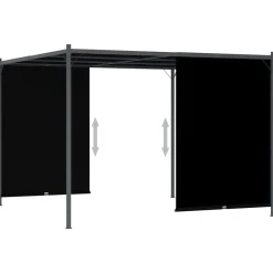 MAISON EXCLUSIVE - Pergola de jardin avec toit rétractable 3x3 m anthracite