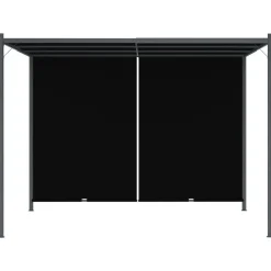 MAISON EXCLUSIVE - Pergola de jardin avec toit rétractable 3x3 m anthracite