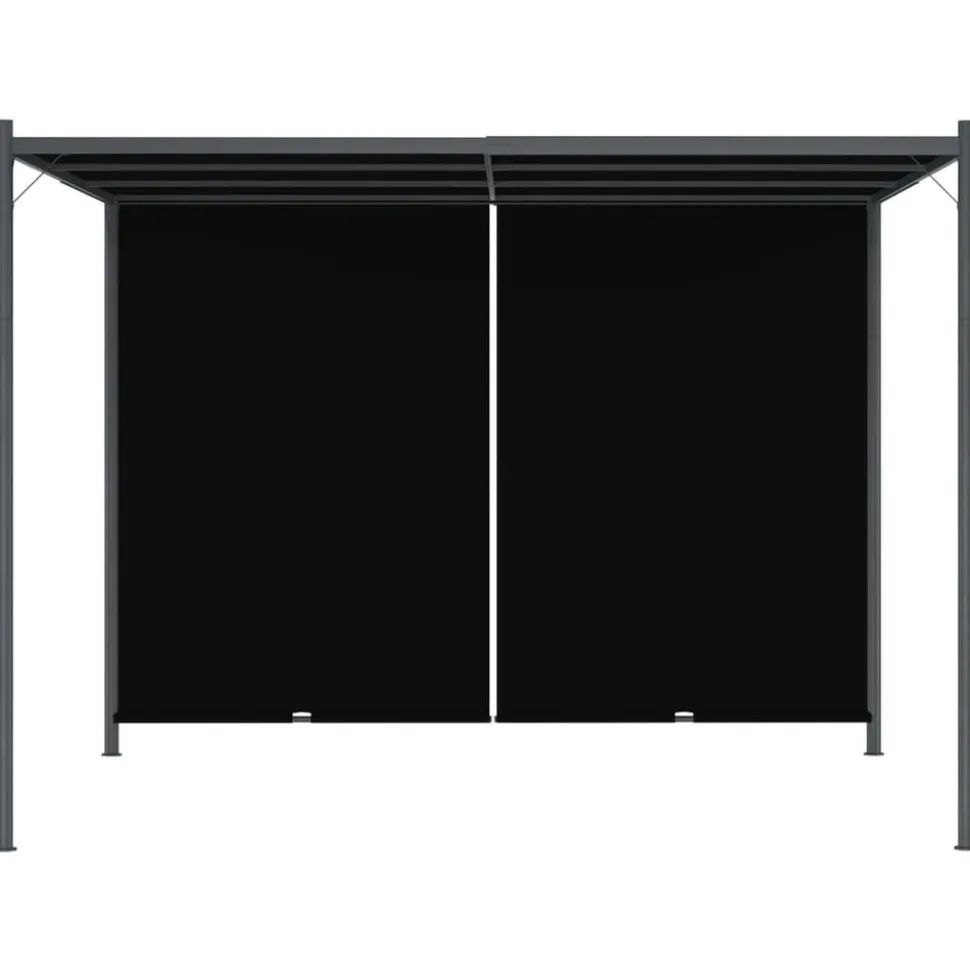 MAISON EXCLUSIVE - Pergola de jardin avec toit rétractable 3x3 m anthracite