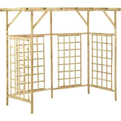 MAISON EXCLUSIVE - Pergola de jardin pour poubelles triples bois de pin imprégné