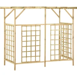 MAISON EXCLUSIVE - Pergola de jardin pour poubelles triples bois de pin imprégné