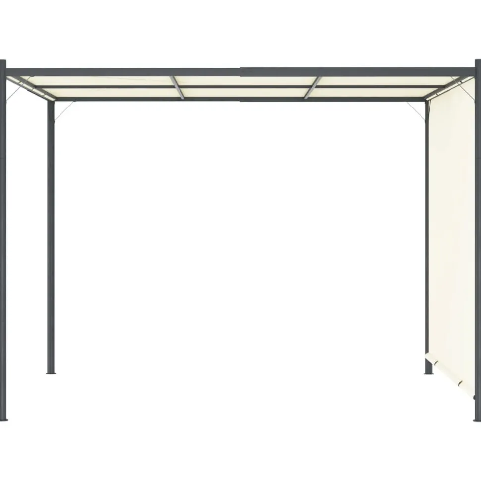 MAISON EXCLUSIVE - Pergola avec toit réglable crème blanc 3x3 m acier