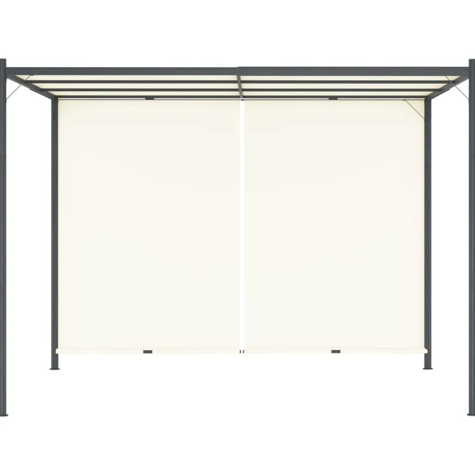 MAISON EXCLUSIVE - Pergola avec toit réglable crème blanc 3x3 m acier