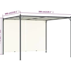 MAISON EXCLUSIVE - Pergola avec toit réglable crème blanc 3x3 m acier