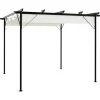 MAISON EXCLUSIVE - Pergola avec toit rétractable blanc crème 3 x 3 m acier
