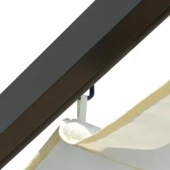 MAISON EXCLUSIVE - Pergola avec toit rétractable blanc crème 3 x 3 m acier