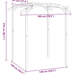 MAISON EXCLUSIVE - Pergola de jardin 180x197x210 cm bois de pin imprégné