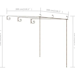 MAISON EXCLUSIVE - Pergola de jardin marron antique 3x3x2,5 m fer